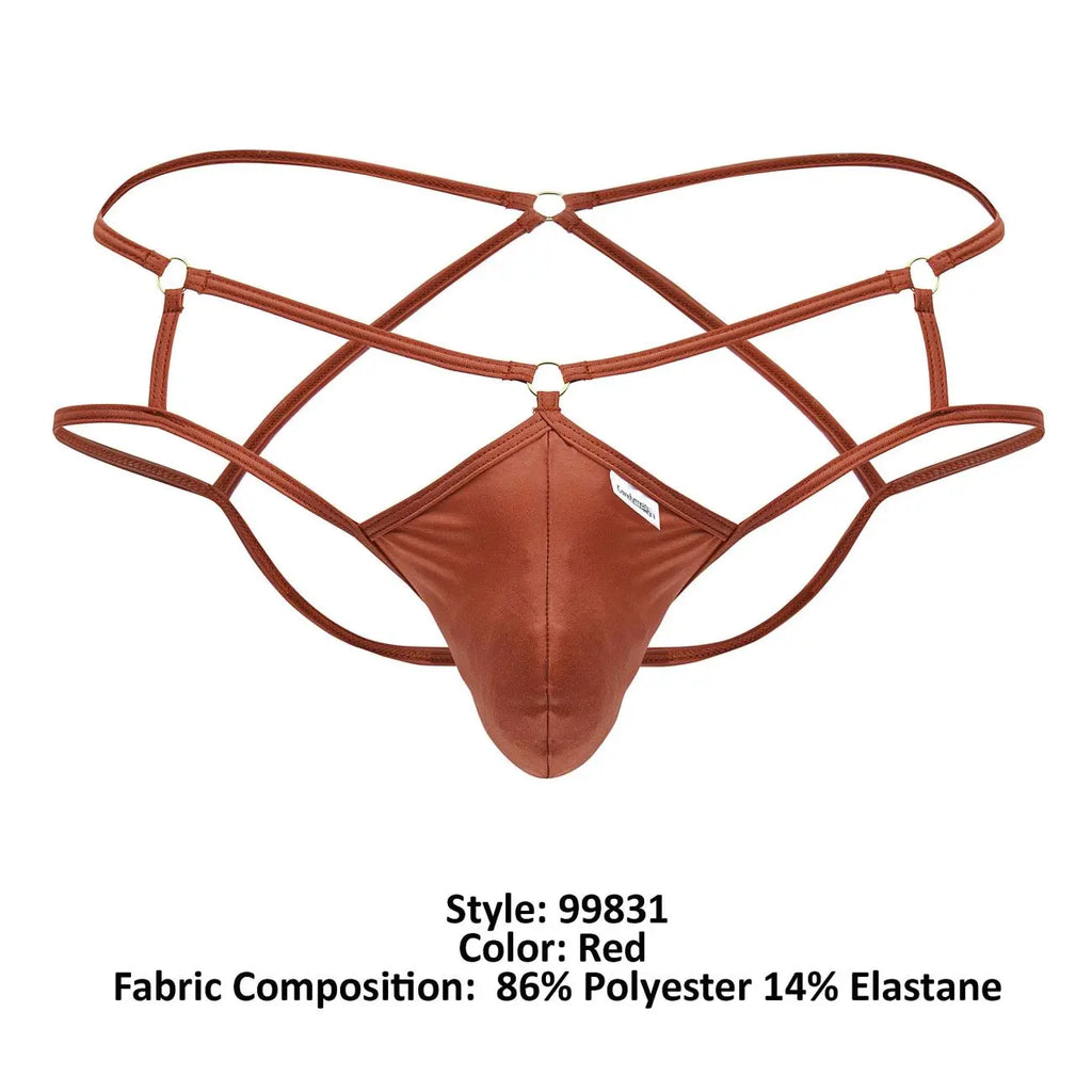 CandyMan Ropa Interior Masculina 99831 Suspensorio Tipo Jaula Color Rojo