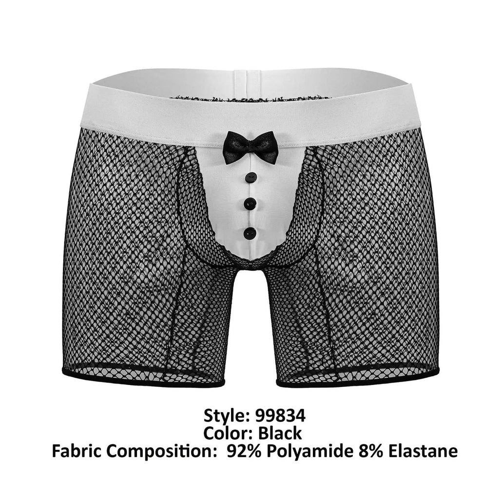 CandyMan Ropa Interior para Hombre 99834 Bóxers Tuxedo Color Negro