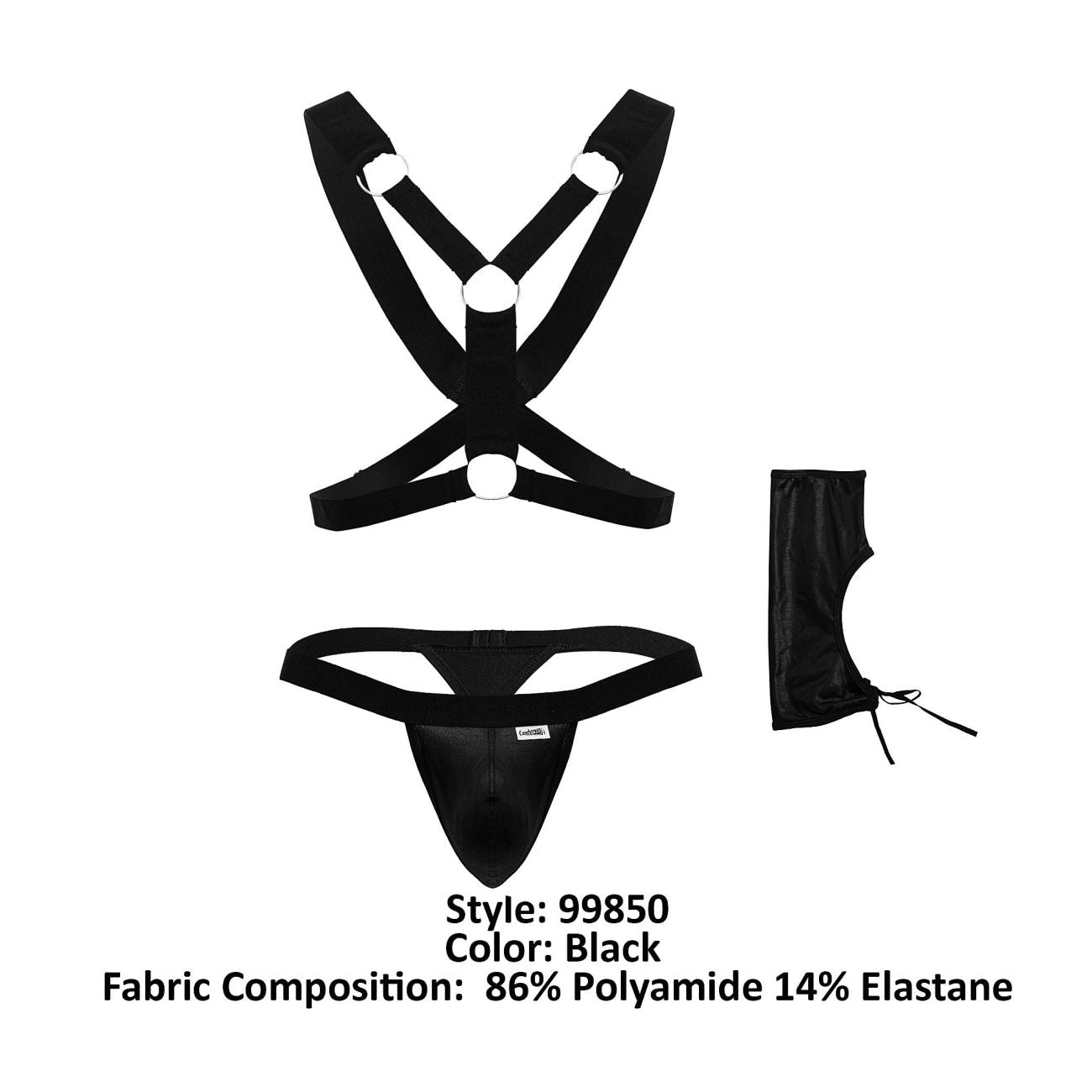 CandyMan 99850 Dreiteiliges Outfit, Farbe Schwarz