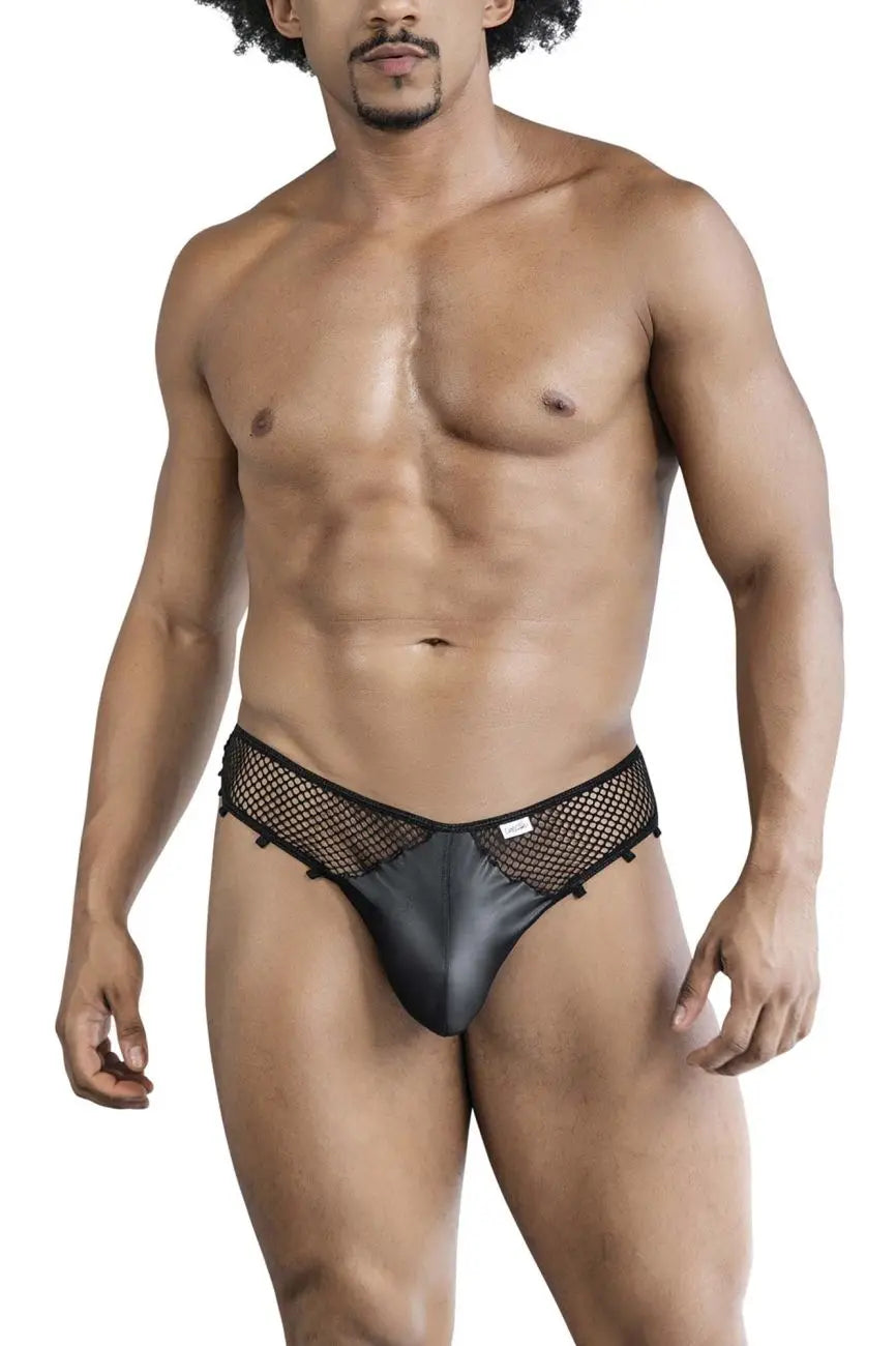 CandyMan Ropa Interior Masculina 99860 Tangas de Rejilla Color Negro