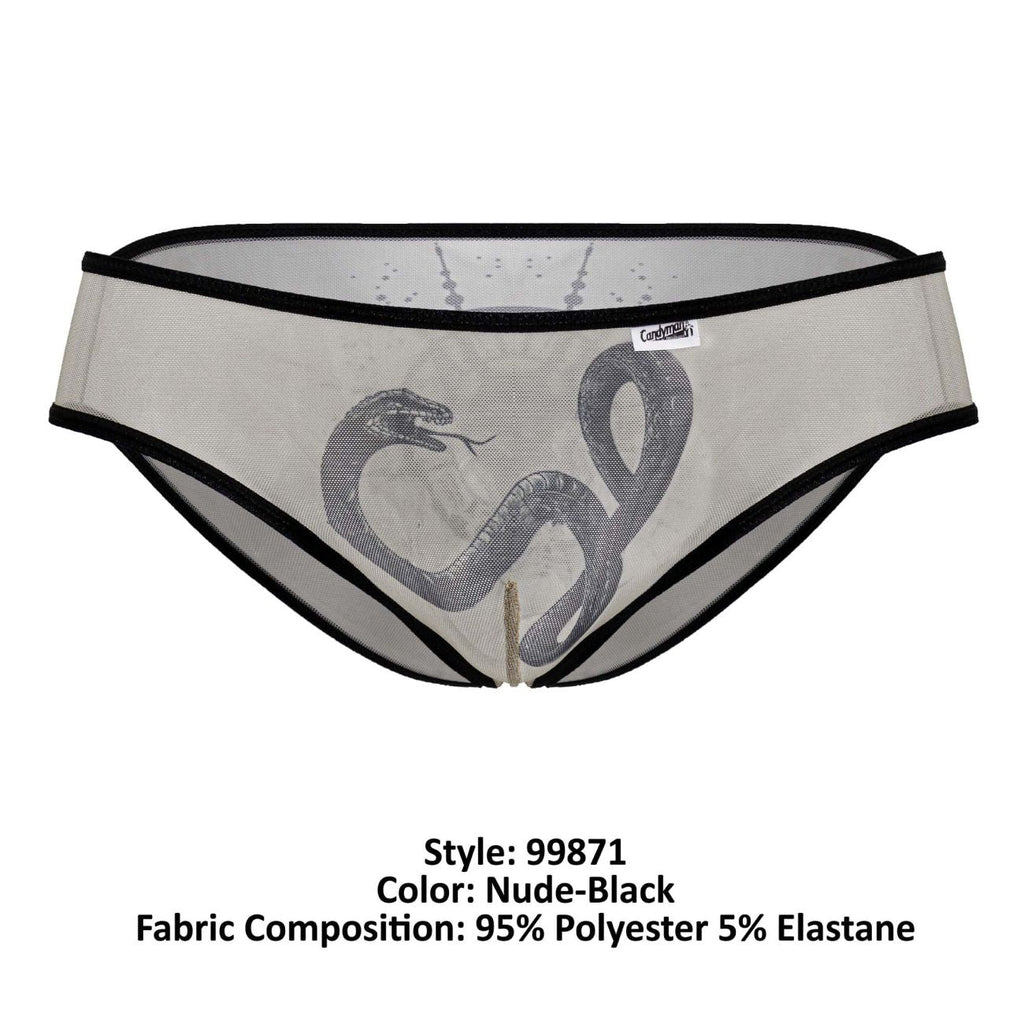 CandyMan 99871 Egyptian Briefs Color Nude-Black
