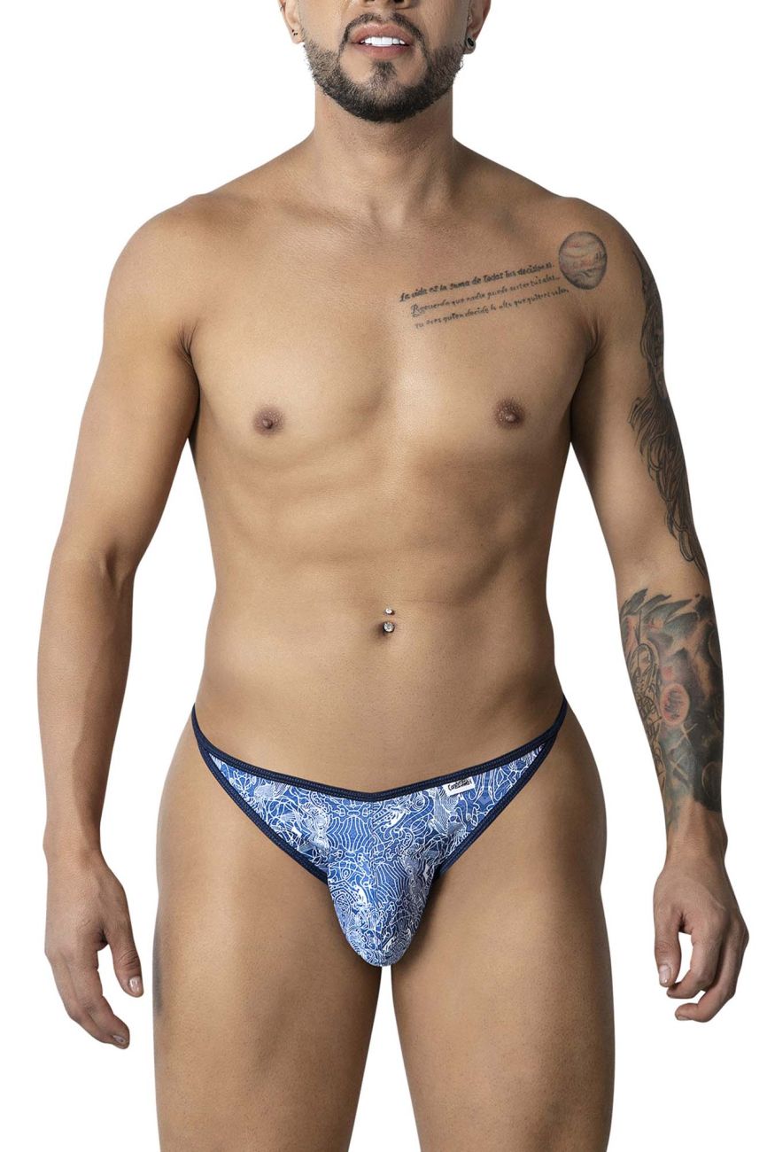 CandyMan 99875 Tangas Estampados al Agua Color Azul-Blanco