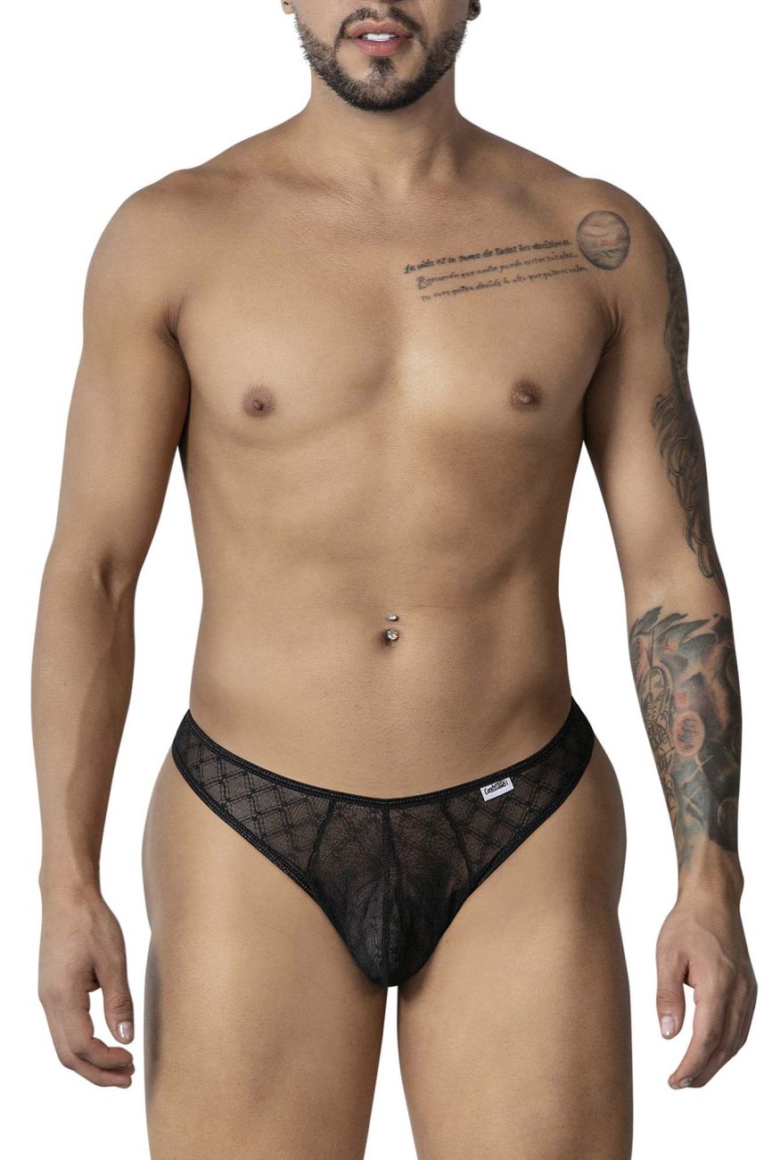 CandyMan 99894 Geometric Mesh Briefs Color Black