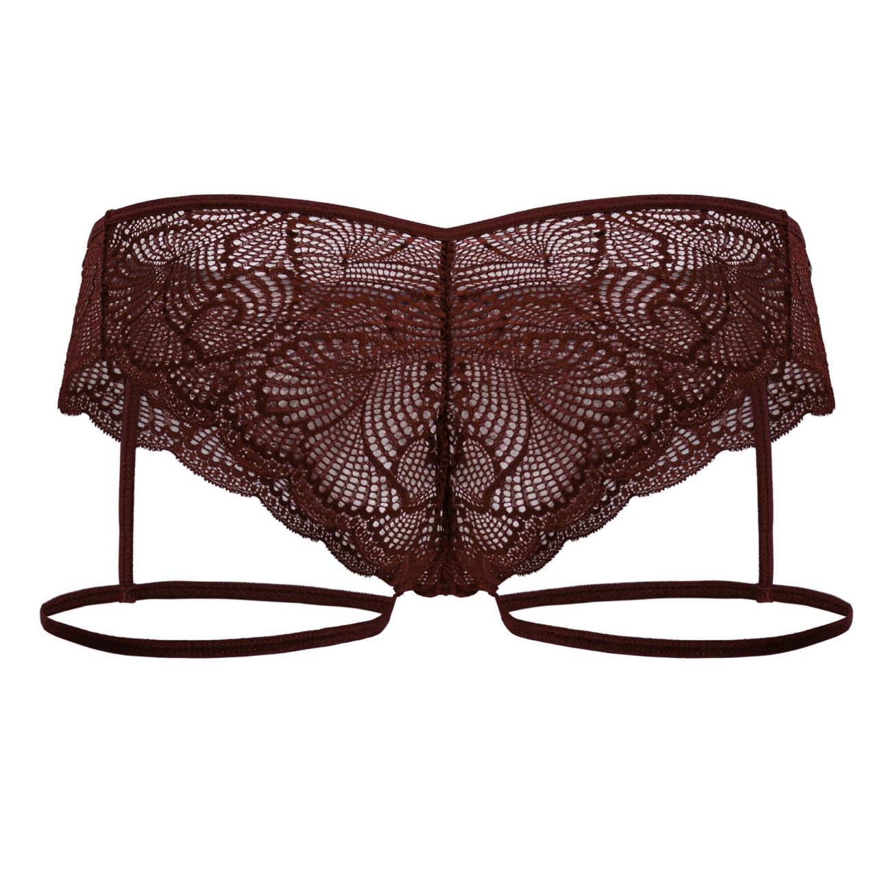 CandyMan 99905 Garter Lace Briefs Color Burgundy