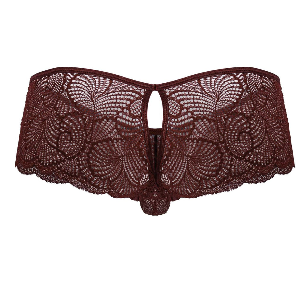 CandyMan 99907 Spitzen-Trunks, Farbe Burgunderrot