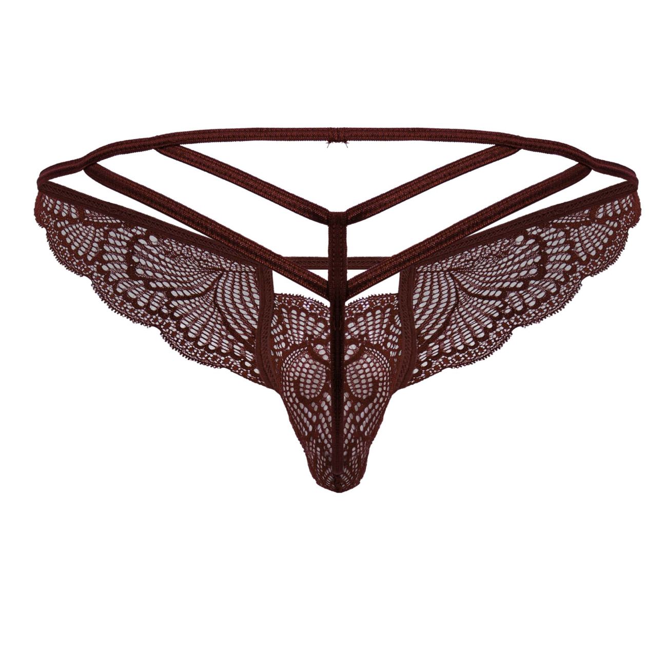 CandyMan 99910 Lace Thongs Color Burgundy