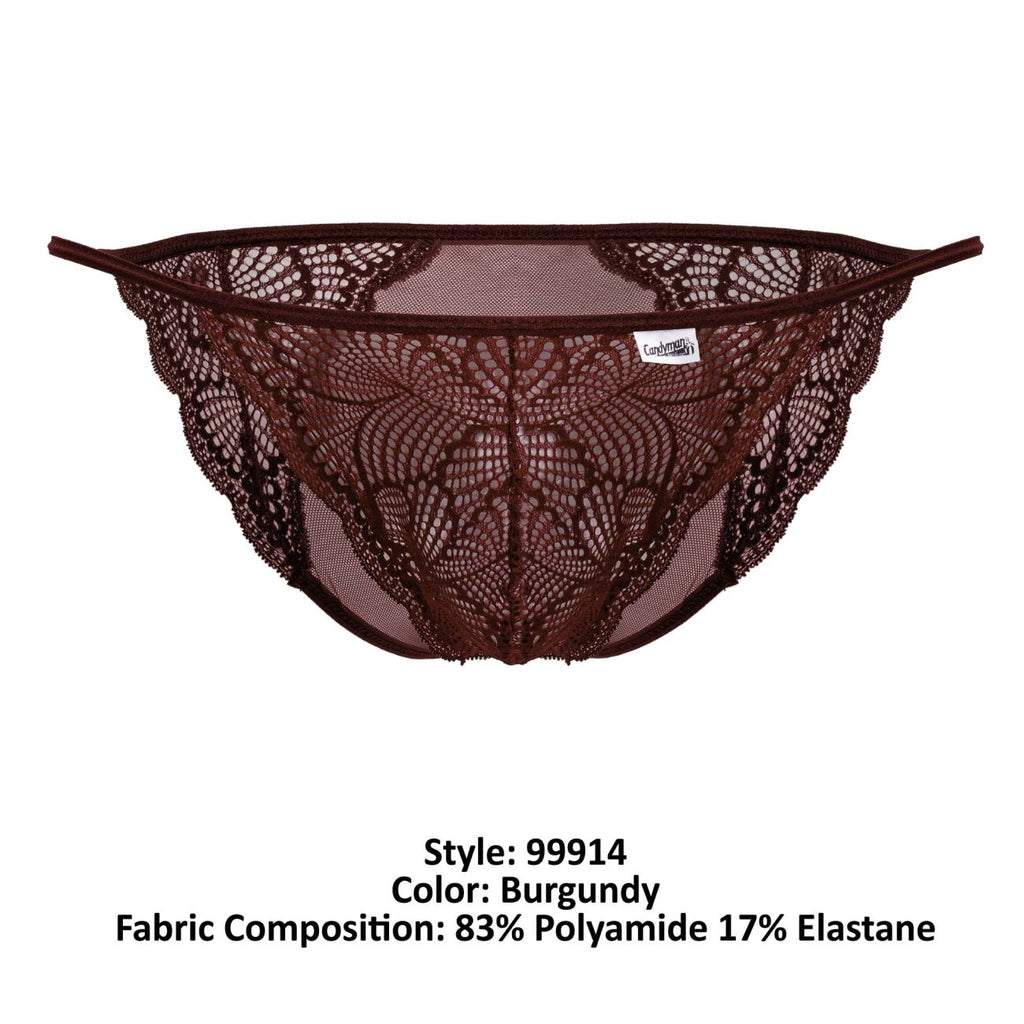 CandyMan 99914 Spitzen-Slip Farbe Burgund