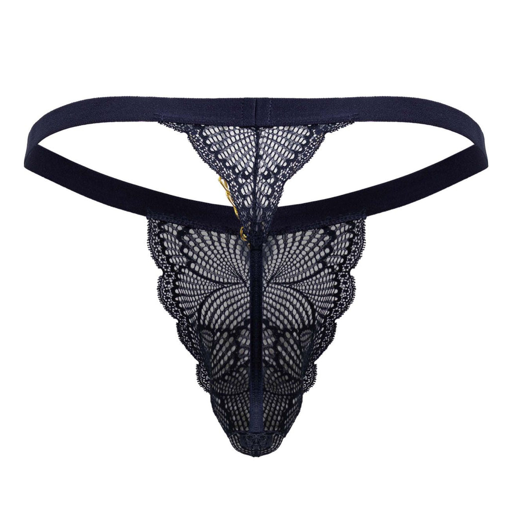 CandyMan 99915 Spitzen-Strings, Farbe Navy