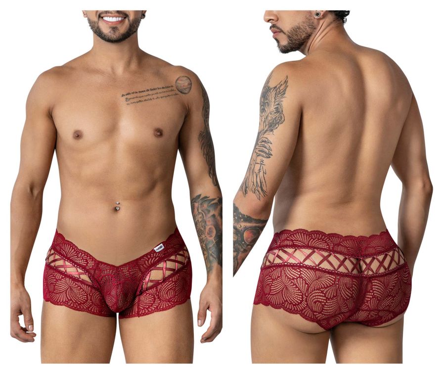 CandyMan 99916 Lace Trunks Color Burgundy