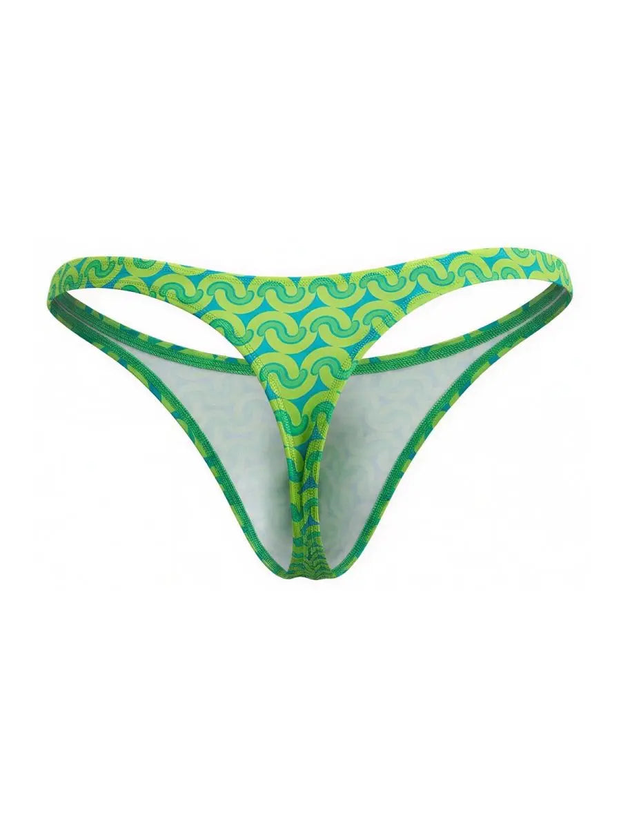 CandyMan 99924 Ropa Interior Masculina Tanga Estampada Color Verde Estampado