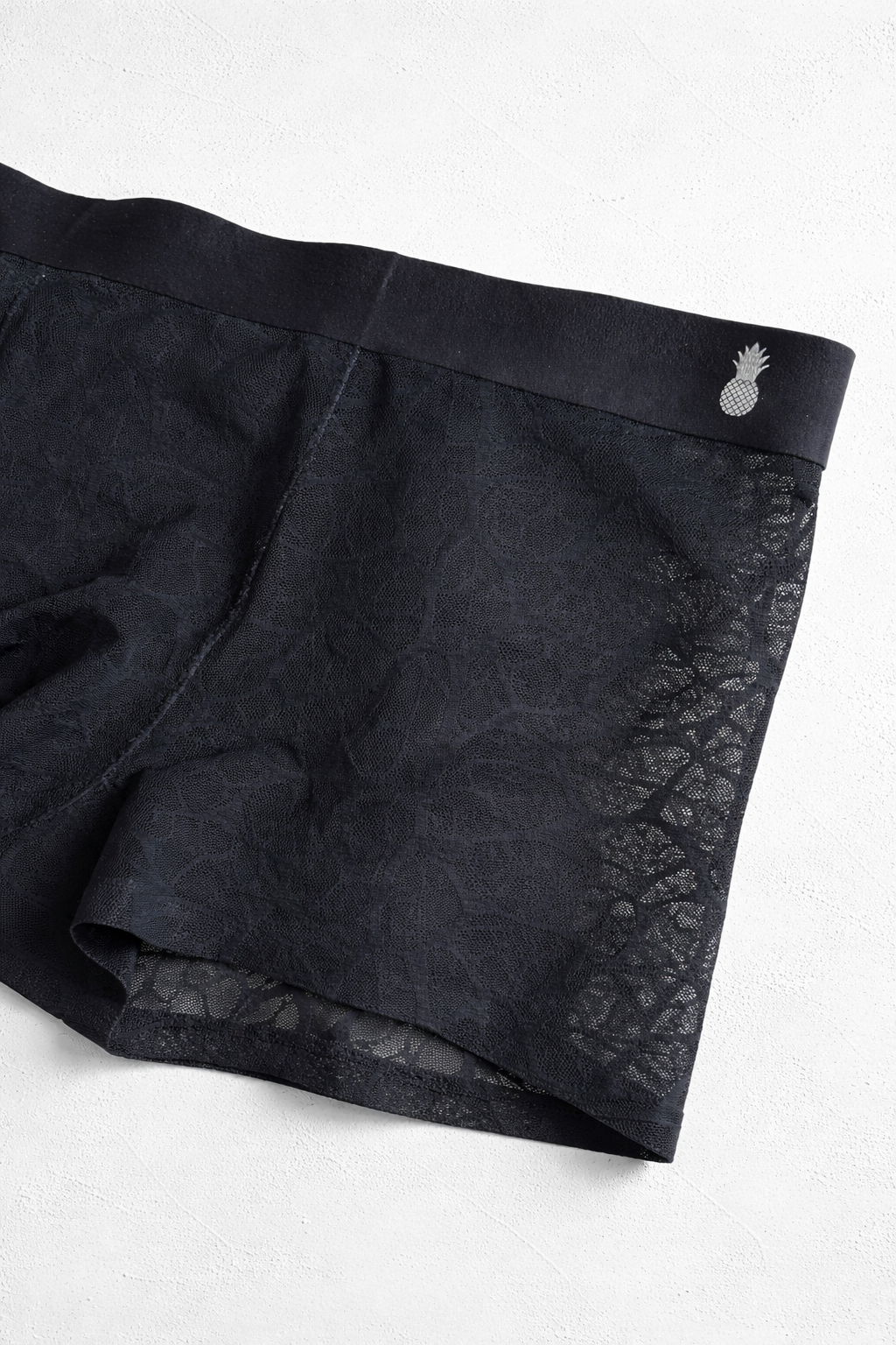 JJ Malibu Geo-Mesh Seamless Boxers – Anthrazitschwarz