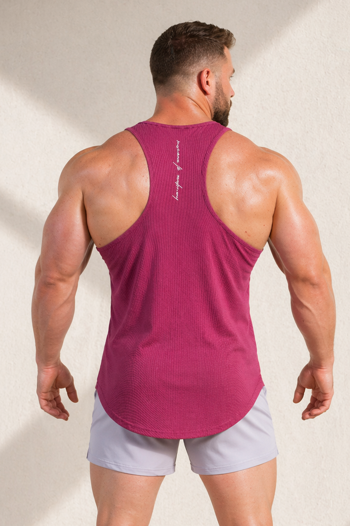 Jed North Men's Fast-Dry Bodybuilding Workout Stringer - Magenta