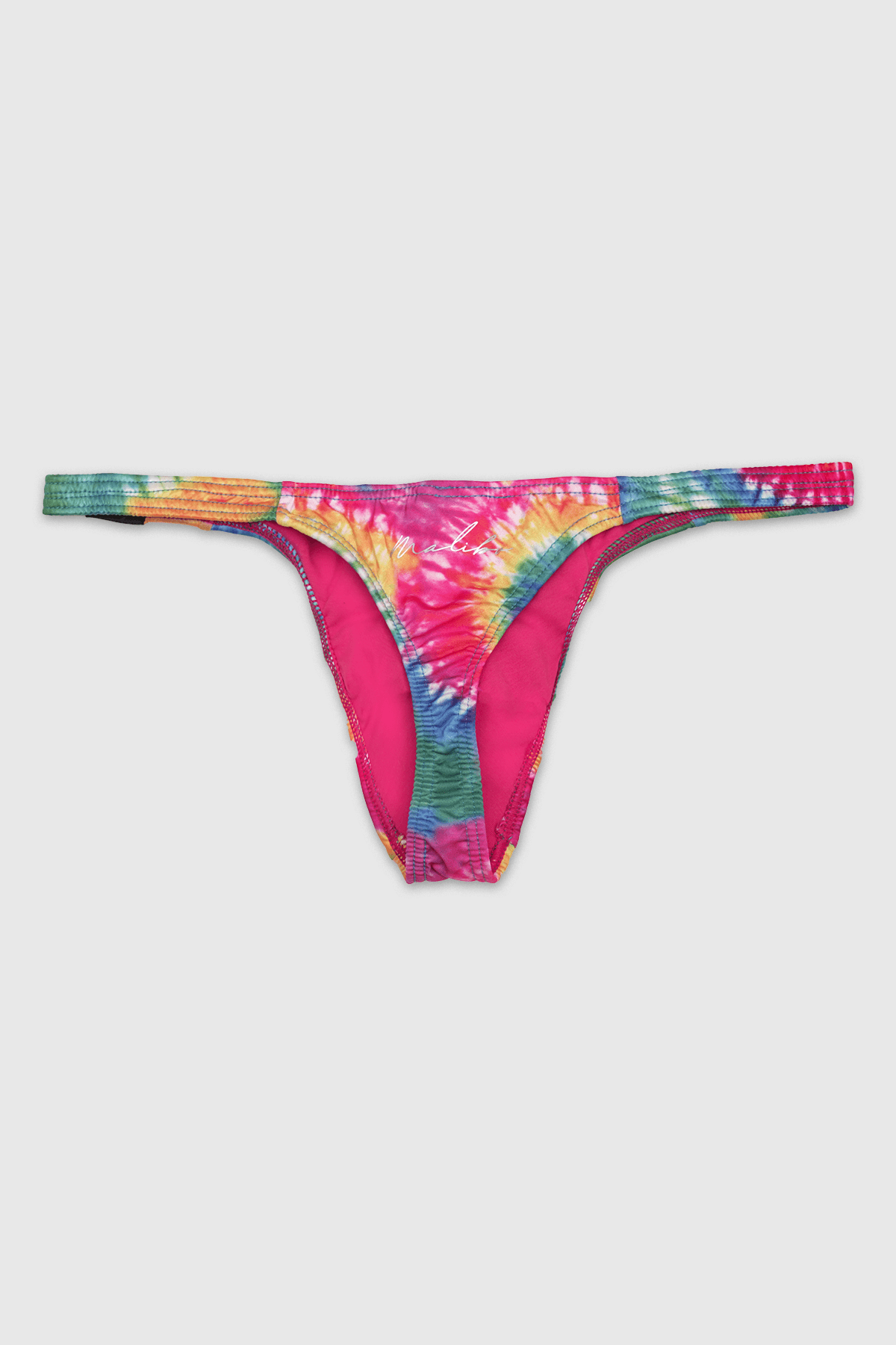 Cheeky Classic G-String Thong - Rainbow Tie Dye - DealByEthan.gay loves JJ Malibu
