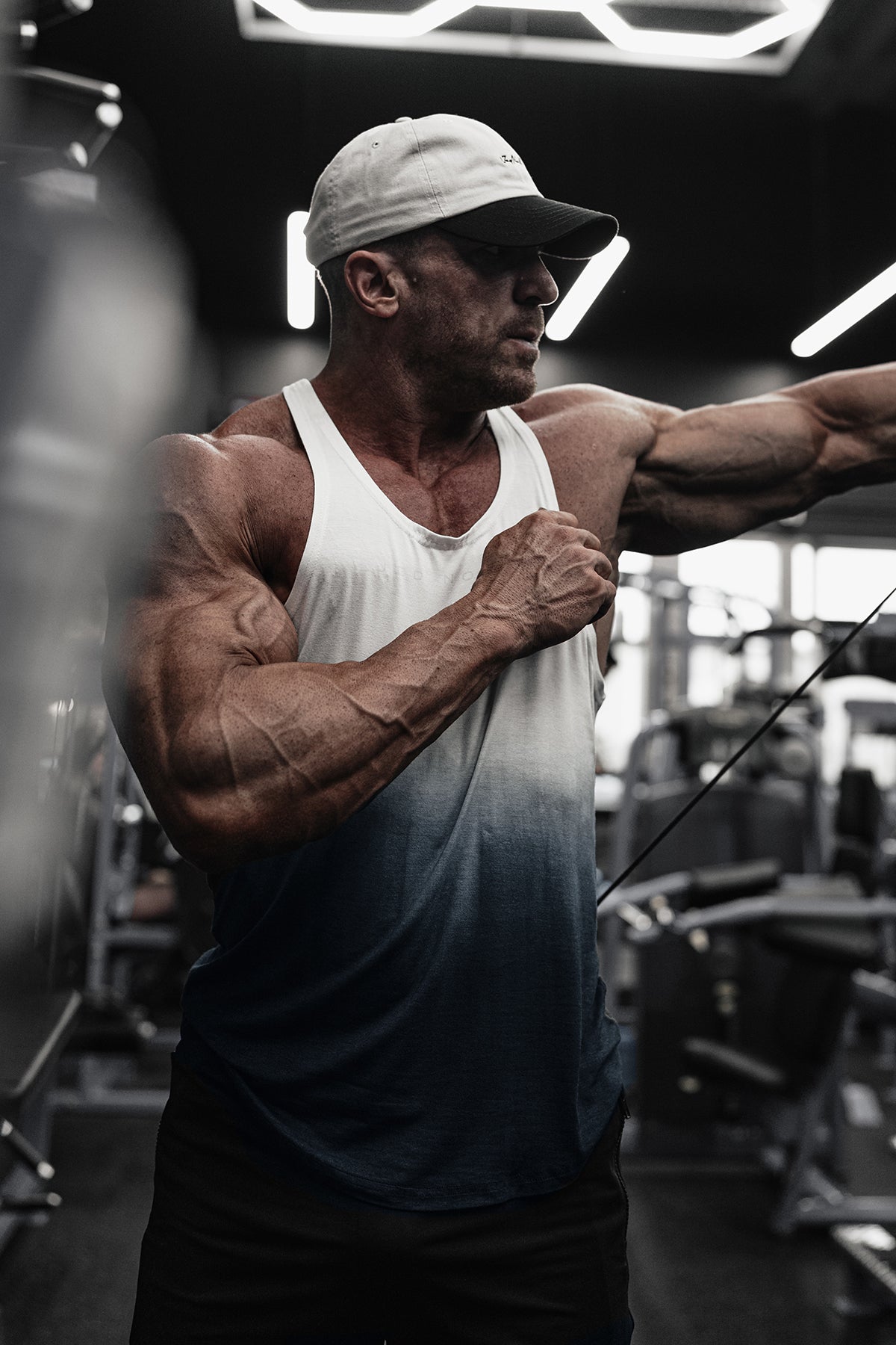 Classic Bodybuilding Racerback Stringer - Black Ombre - DealByEthan.gay loves Jed North