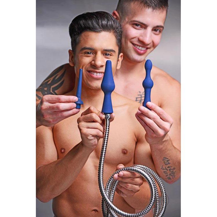 Juego de 3 accesorios de enema de silicona CleanStream