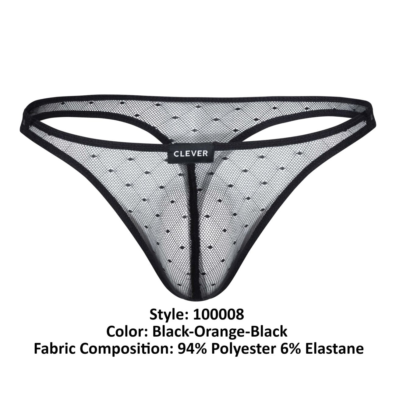 Tangas latinas australianas Clever 100008 (paquete de 3) en negro, naranja y negro