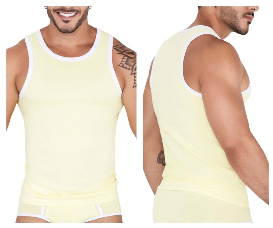 Clever 1510 Tethis Tank Top Color Yellow - DealByEthan.gay loves Clever