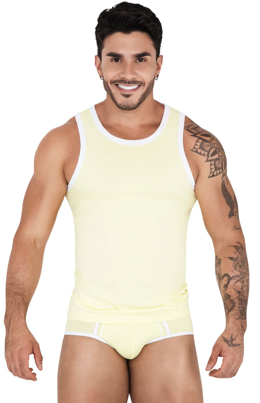 Clever 1510 Tethis Tank Top Color Yellow - DealByEthan.gay loves Clever