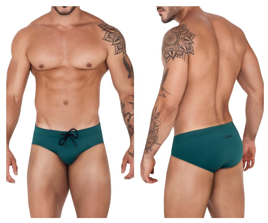 Clever 1514 Acqua Swim Briefs Color Green - DealByEthan.gay loves Clever