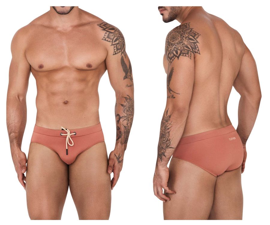 Clever 1514 Acqua Swim Briefs Color Ochre - DealByEthan.gay loves Clever