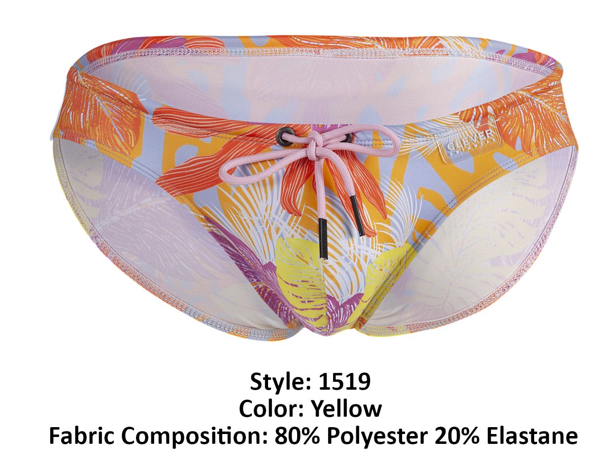 Clever 1519 Persian Swim Briefs Color Yellow - DealByEthan.gay loves Clever