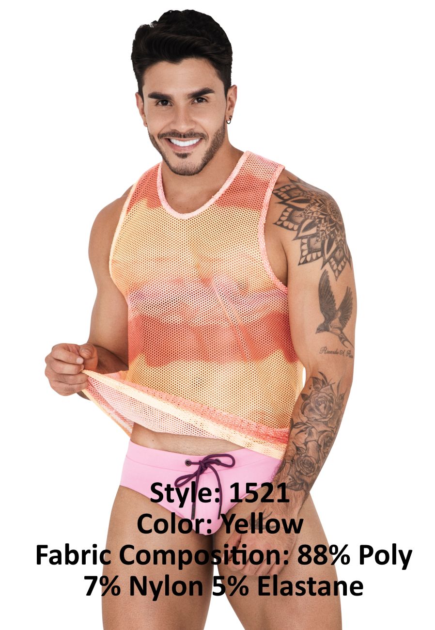 Clever 1521 Adriatic Tank Top Color Yellow - DealByEthan.gay loves Clever
