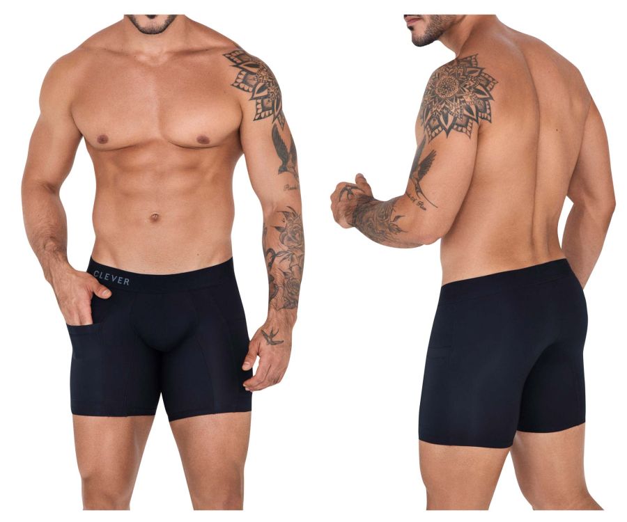 Clever 1528 Arctic Boxer Briefs Color Black - DealByEthan.gay loves Clever