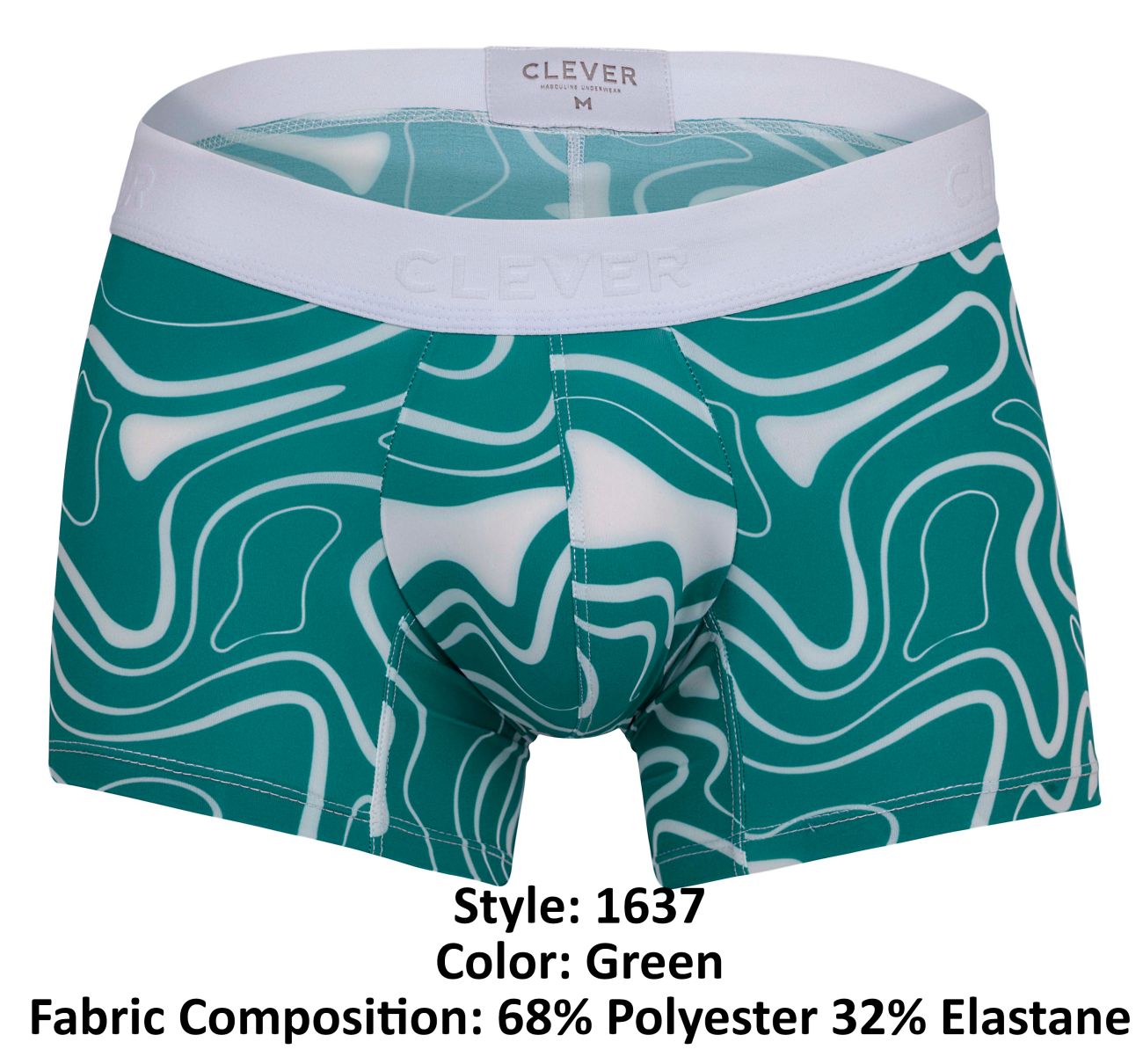 Clever 1637 Dynamic Trunks Color Green - DealByEthan.gay loves Clever