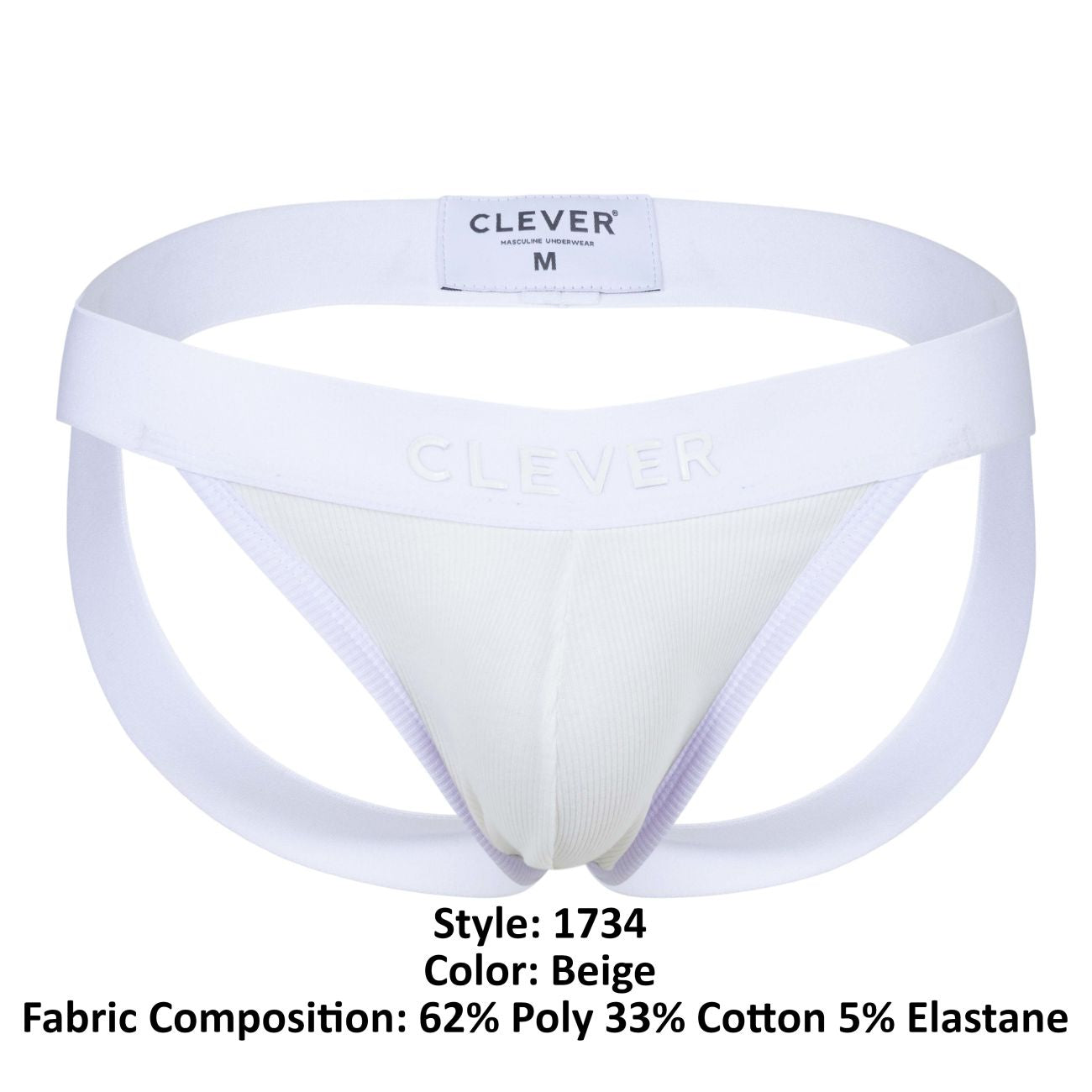 Clever 1734 Colors Jockstrap Color Beige - DealByEthan.gay loves Clever