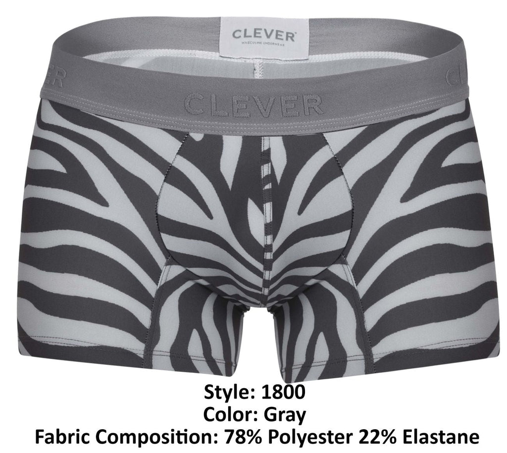Clever 1800 Cebra Trunks Color Gray - DealByEthan.gay loves Clever