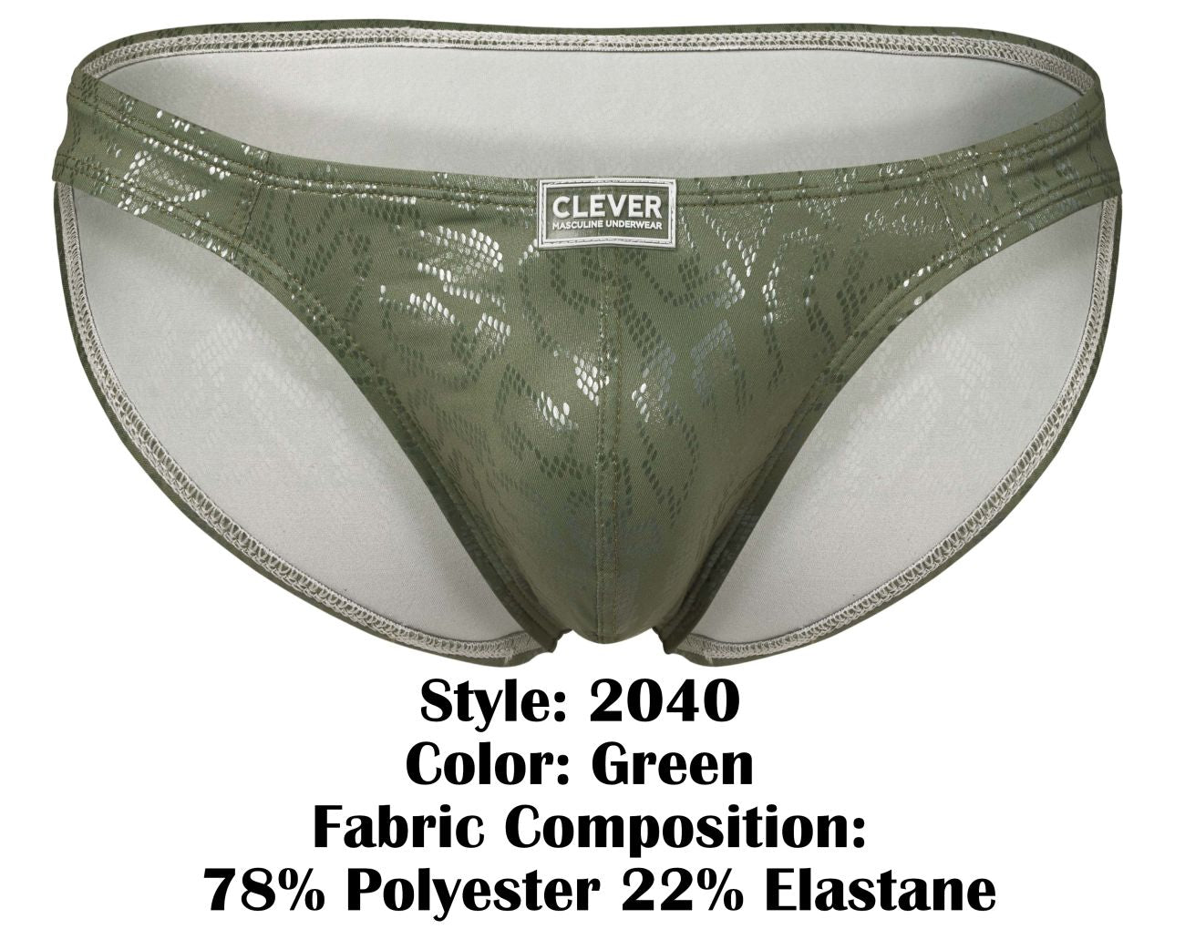Clever 2040 Luxe Briefs Color Green - DealByEthan.gay loves Clever