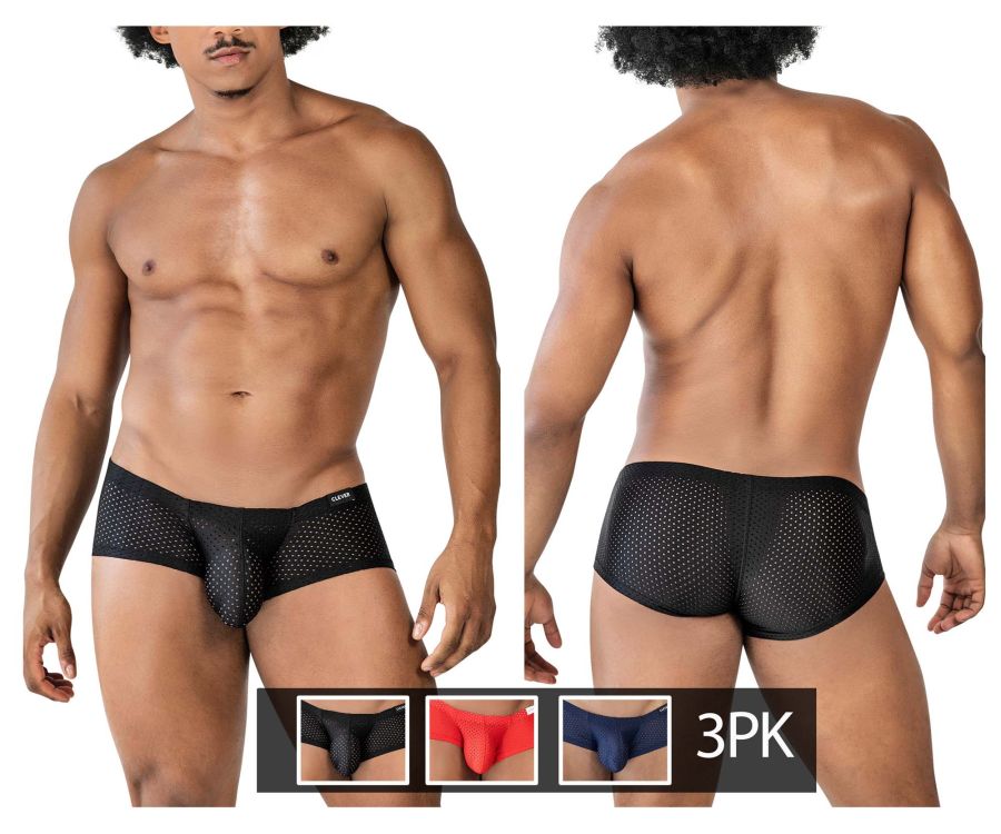 Clever 229947 - Bañador australiano latino (paquete de 3), color negro, rojo y azul