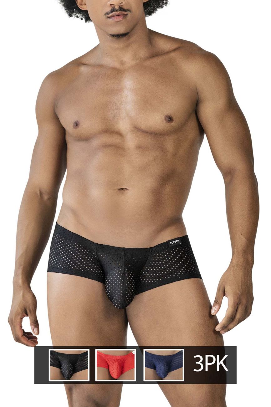 Clever 229947 - Bañador australiano latino (paquete de 3), color negro, rojo y azul