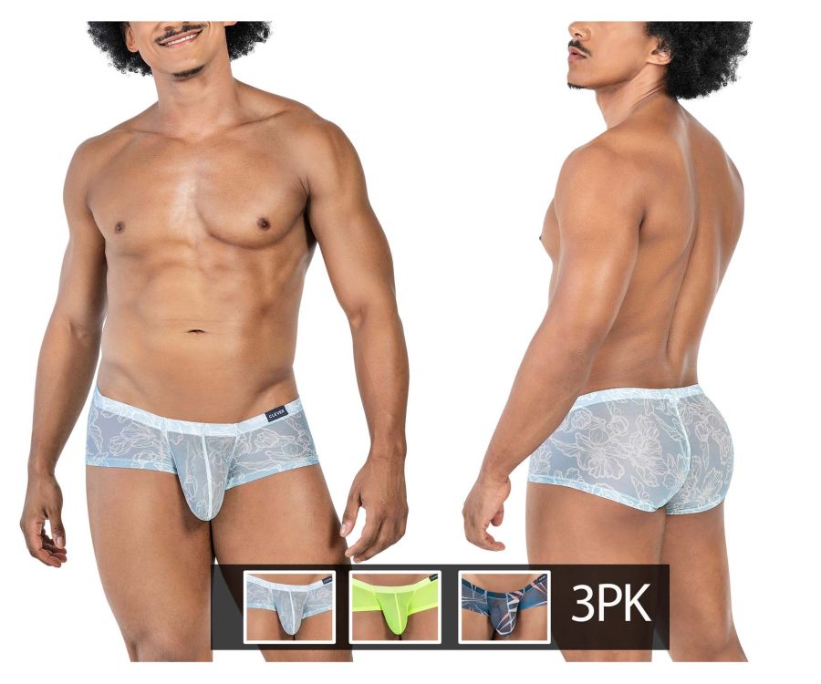 Bañador australiano Clever 229948, paquete de 3, color gris, verde y azul