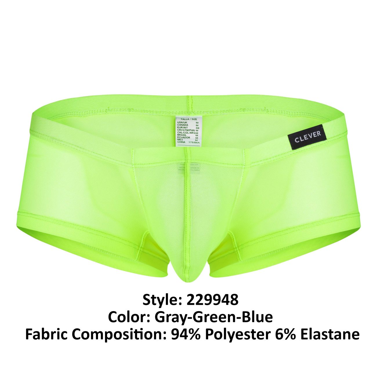 Bañador australiano Clever 229948, paquete de 3, color gris, verde y azul