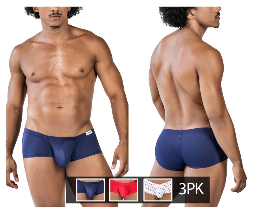 Clever 229949 3PK Autralian Latin Trunks Color Red-Blue-White - DealByEthan.gay loves Clever