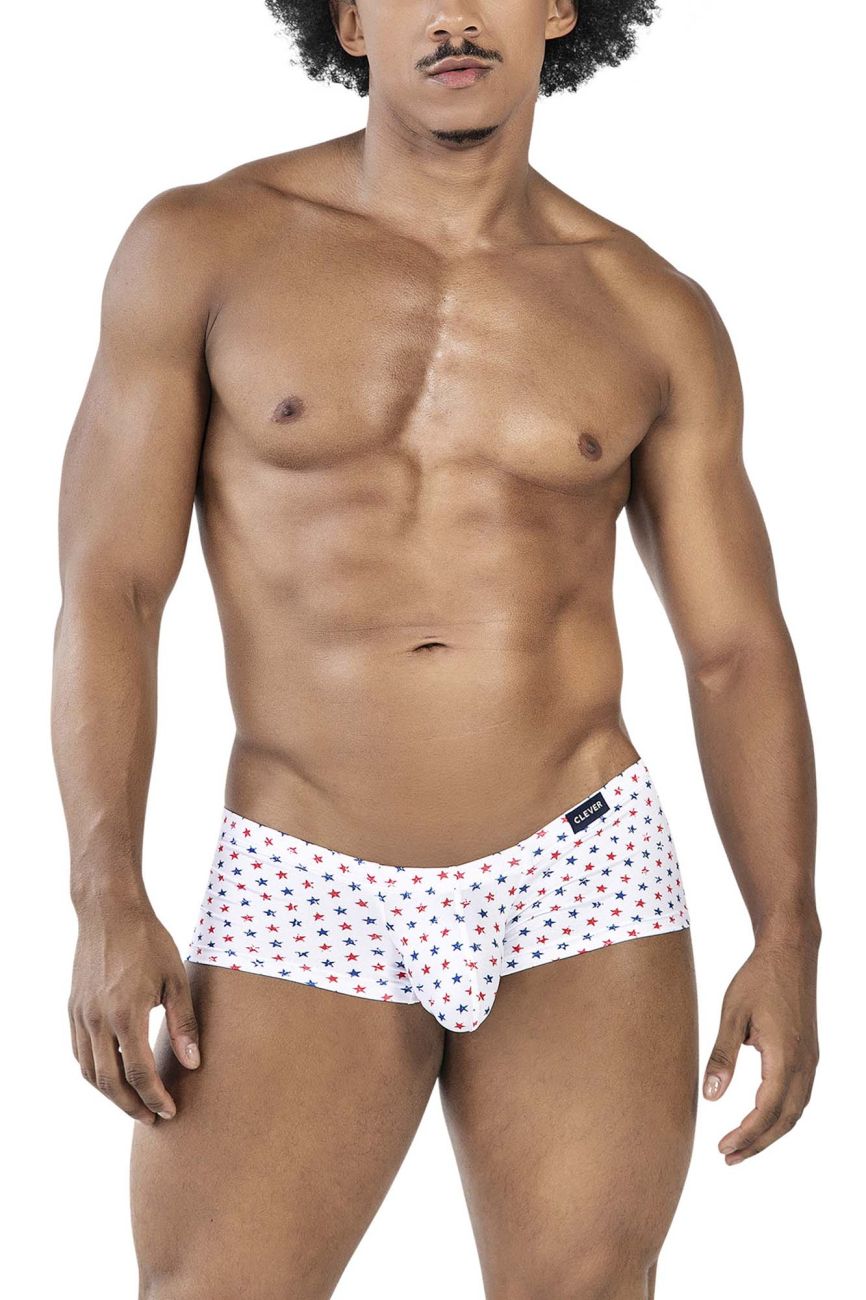 Clever 229949 3PK Autralian Latin Trunks Color Red-Blue-White - DealByEthan.gay loves Clever
