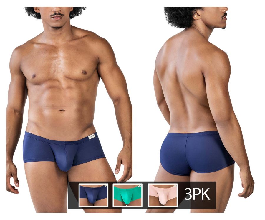 Clever 229950 3PK Autralian Latin Trunks Color Green-Pink-Blue - DealByEthan.gay loves Clever