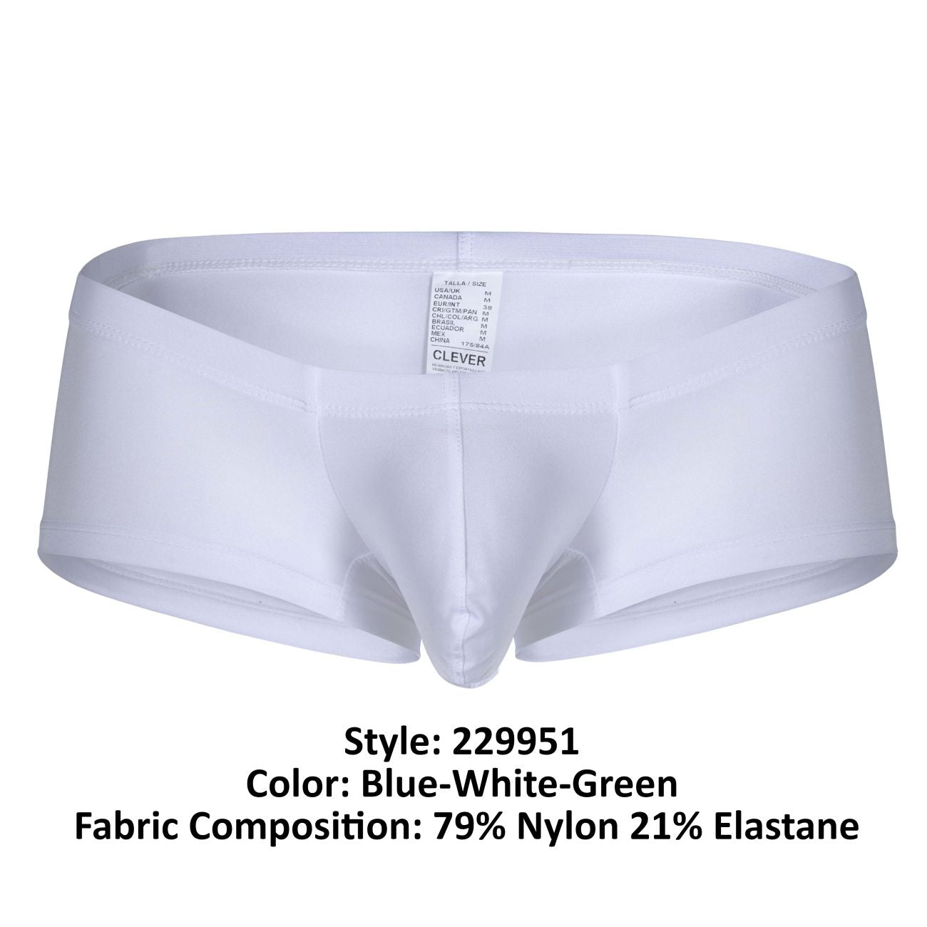 Clever 229951 - Bañador australiano latino (paquete de 3), color azul, blanco y verde