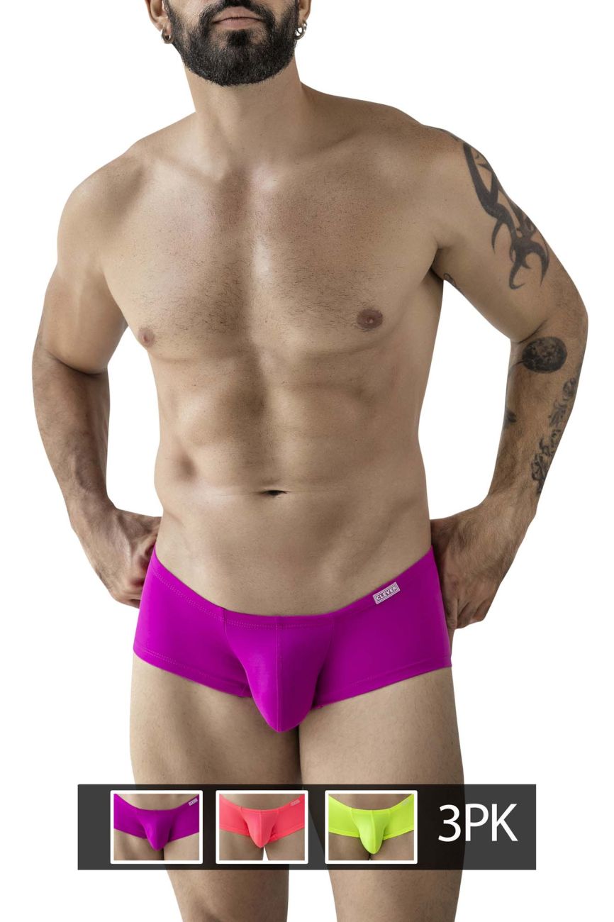 Clever 229958 3PK Australian Latin Trunks Color Multi-colored - DealByEthan.gay loves Clever