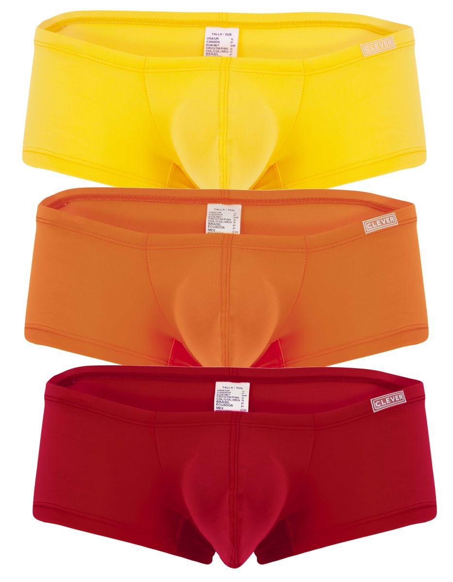 Clever 229959 3PK Australian Latin Trunks Color Multi-colored - DealByEthan.gay loves Clever