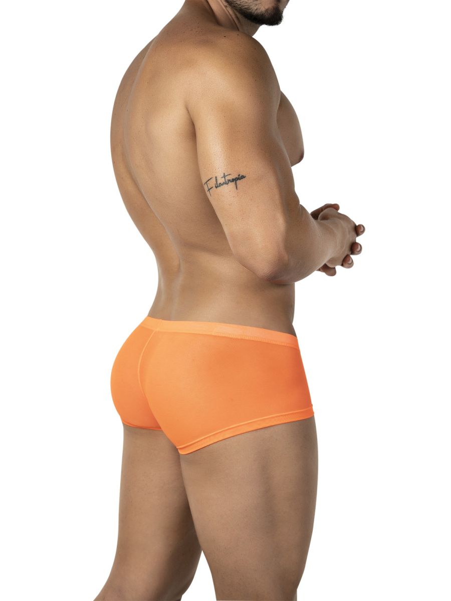 Bright orange clever 26067 australian latin trunks with smooth form-fitting fabric in a multi-colored 3pk set