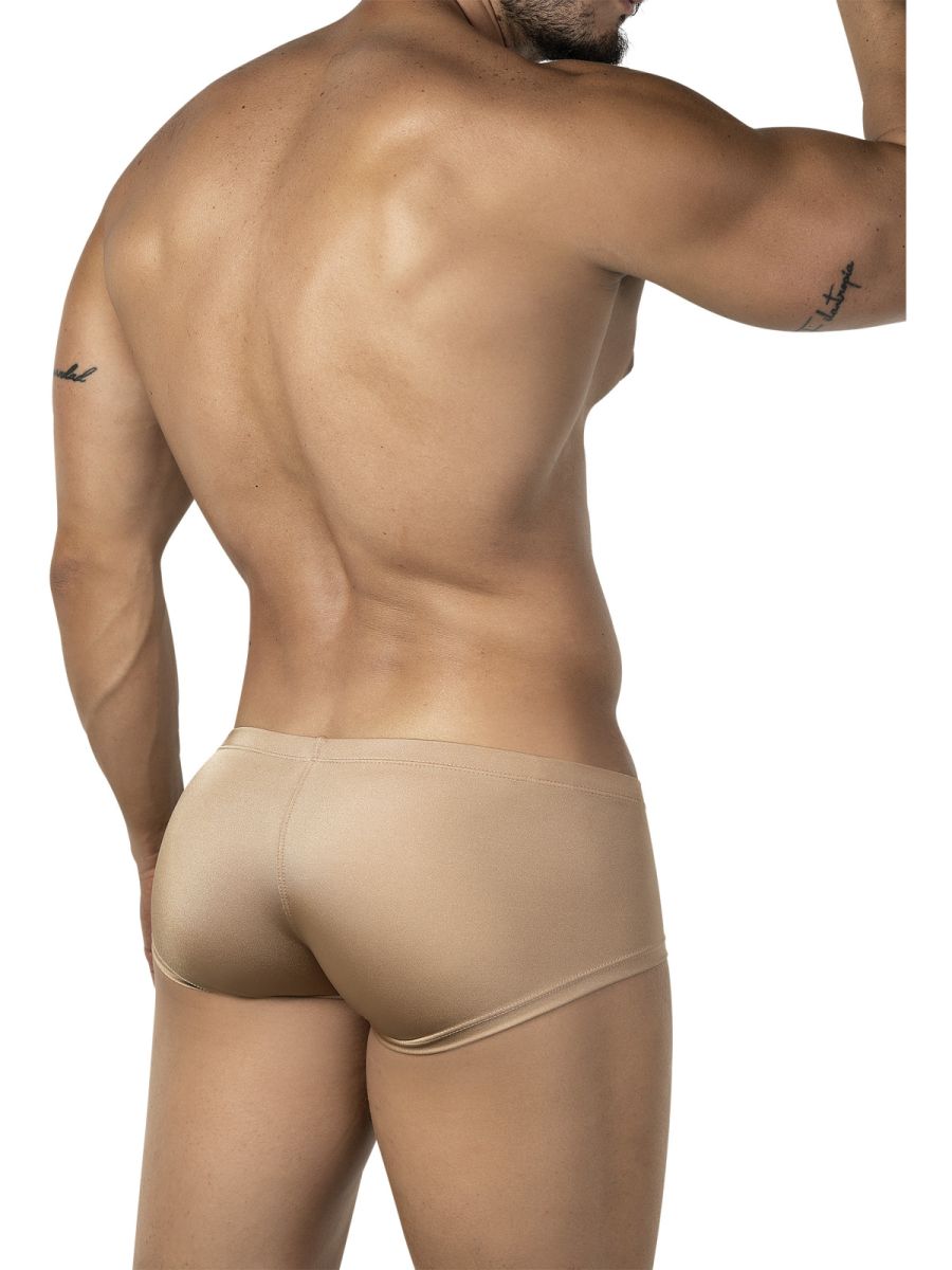 Beige seamless briefs with a smooth form fitting design from clever 26069 3pk australian latin trunks multi colored set