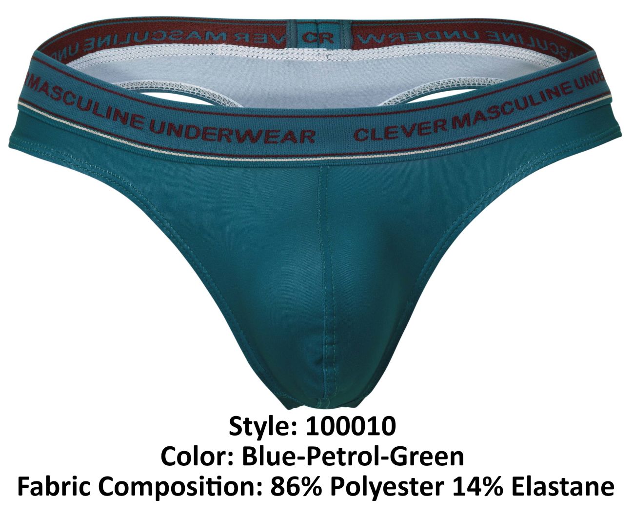 Clever 100010 3er-Pack australische Latin-Tangas, Farbe Blau-Petrol-Grün