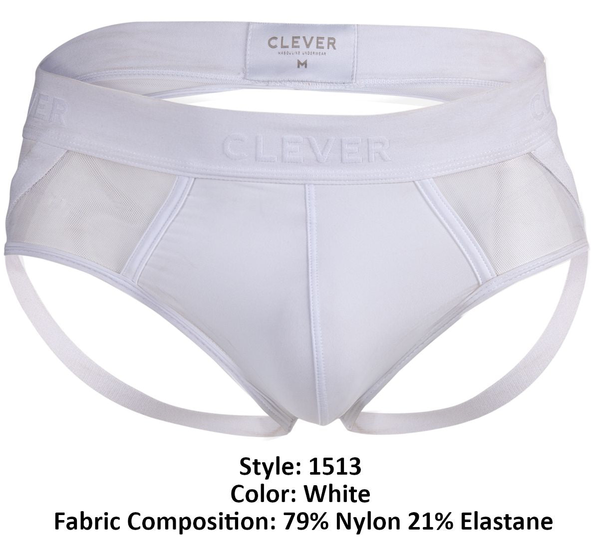 Jockstrap Clever 1513 Caspian Color Blanco