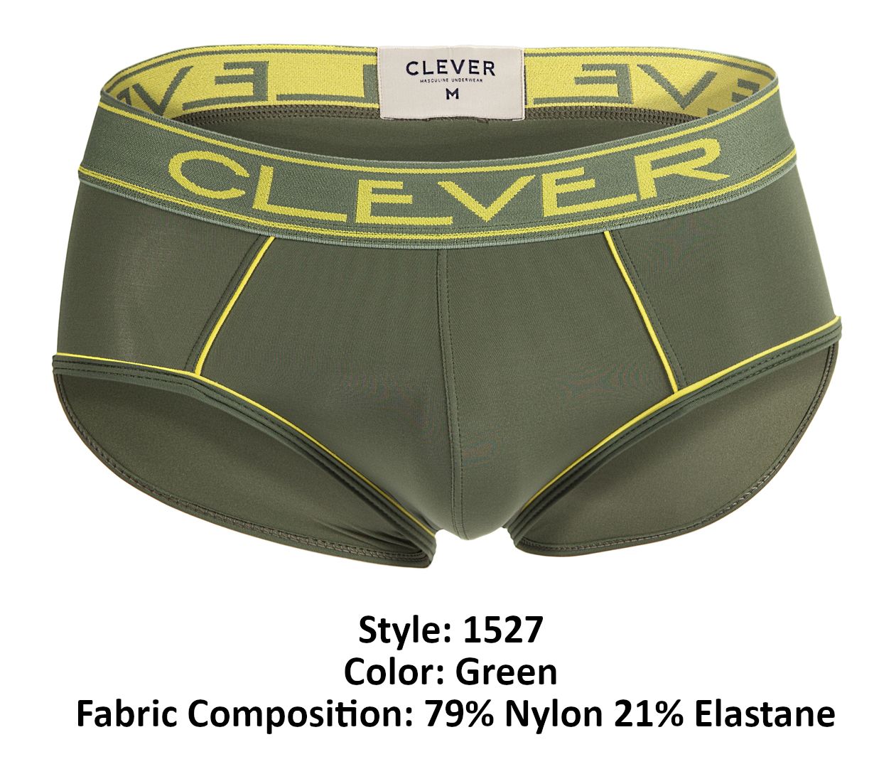 Clever 1527 Strait Briefs Color Green