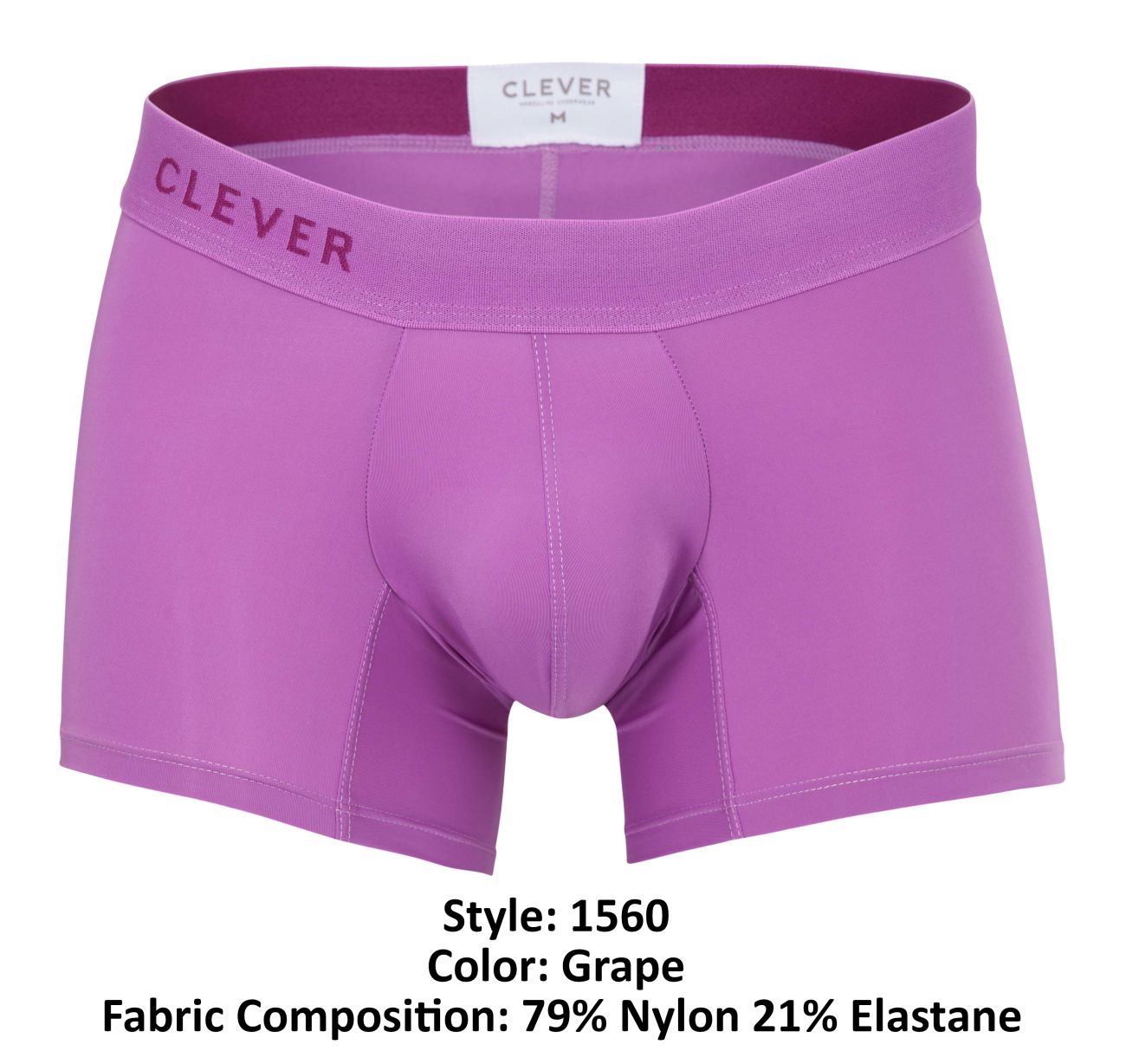 Calzoncillos tipo bóxer Clever 1560 Malba color uva