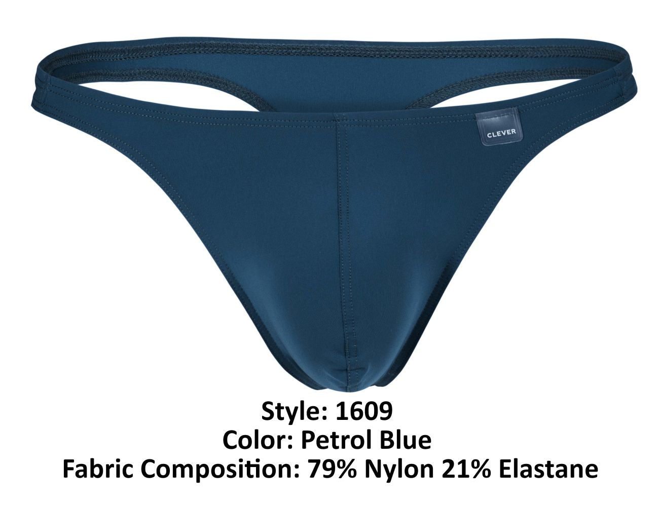 Tanga Clever 1609 Beatnik Color Azul Petróleo