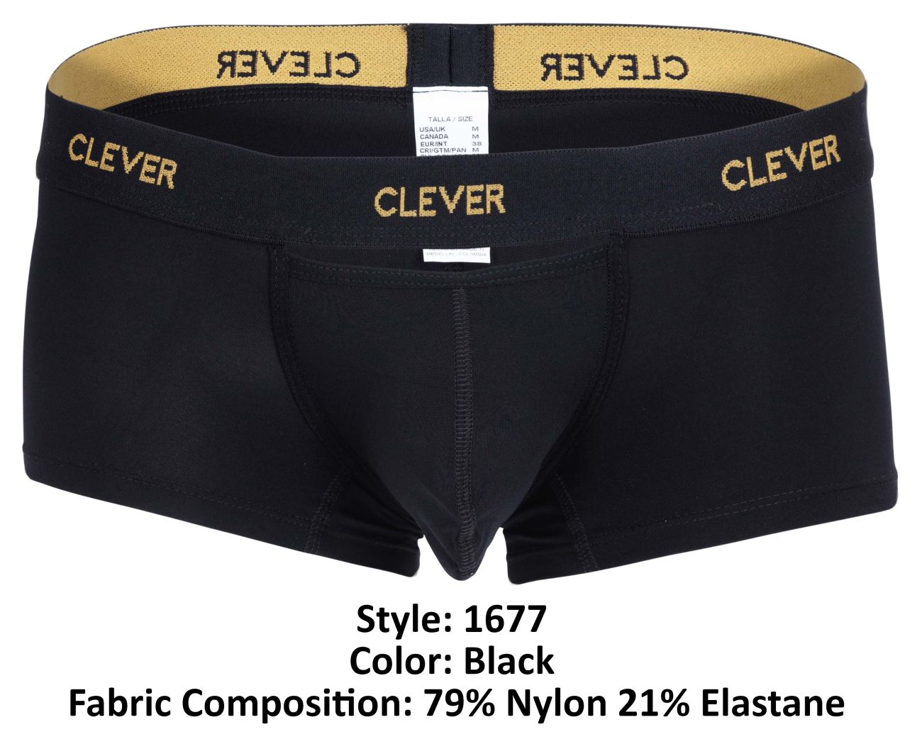 Clever 1677 Luxus-Badehose Farbe Schwarz