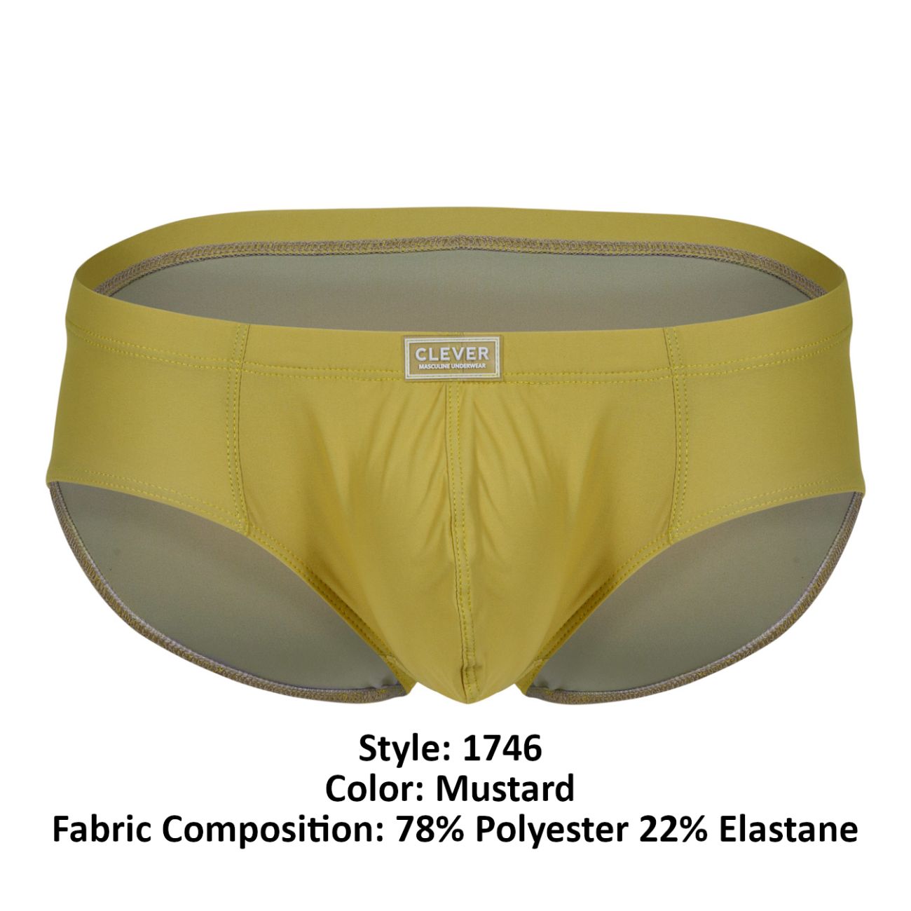 Clever 1746 Pastel Briefs Color Mustard